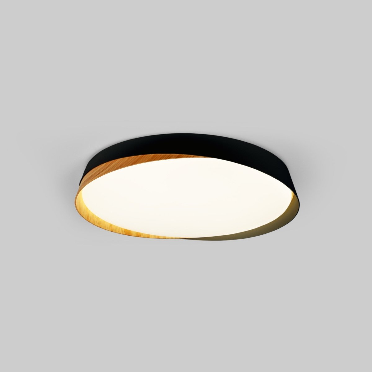 Lámpara de techo LED tipo plafón CCT 36W - Efecto madera - ø50cm - IP22 - Barcelona Led-