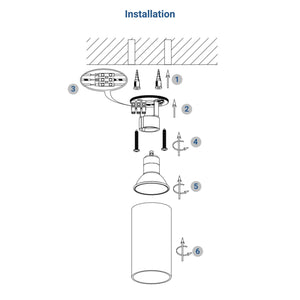 Aplique de techo aluminio "Sandy" - GU10 (39)