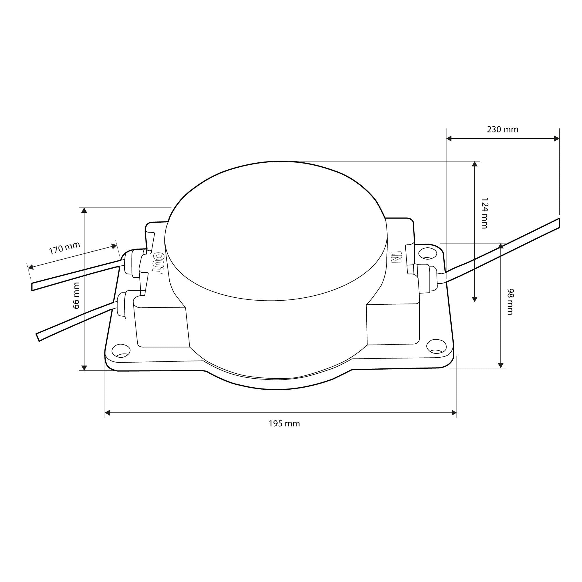 Transformador estanco 12V-AC 160W IP67 (3)