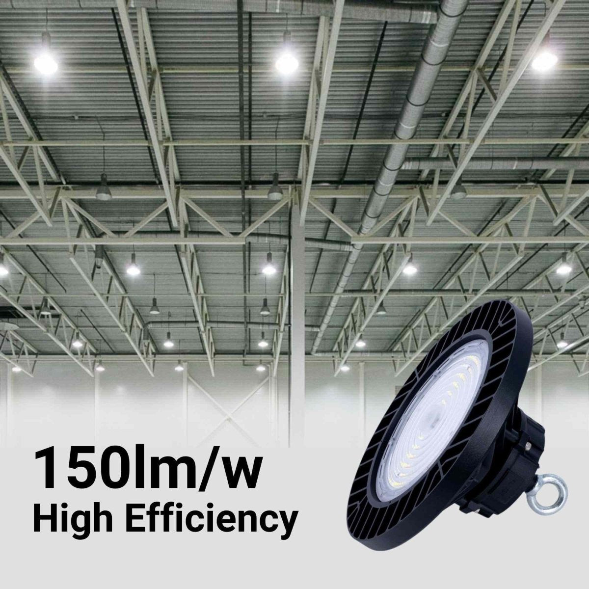 Campana LED industrial - 150W - PHILIPS Lumileds - Driver LIFUD - 5000K - IP65 - 7 años garantía - Barcelona Led-