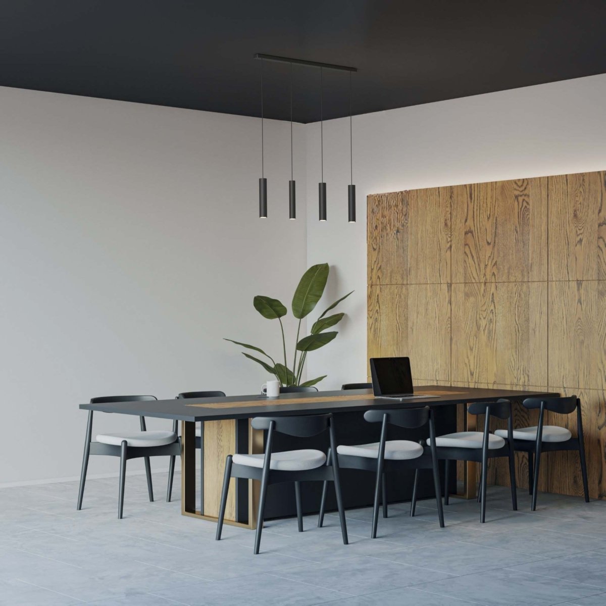 Lámpara colgante minimalista cuádruple "Bila 4" - GU10 - Barcelona Led-Decoración
