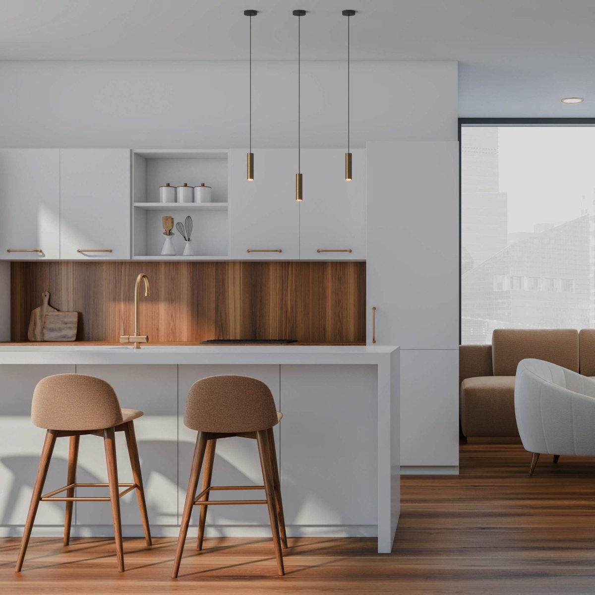 Lámpara colgante minimalista "Bila" - GU10 - Barcelona Led-Decoración