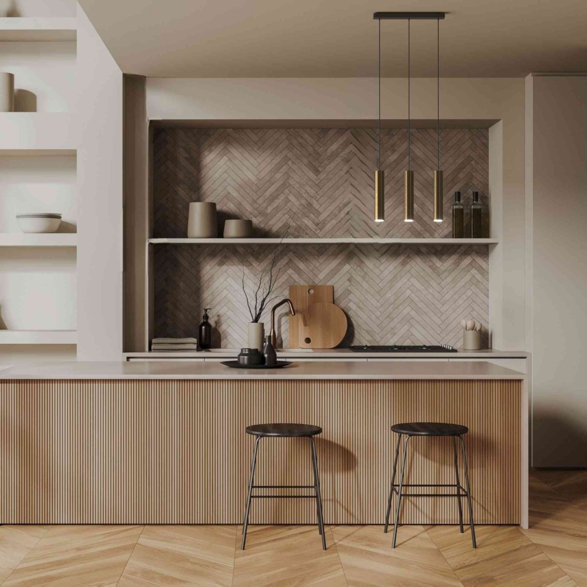 Lámpara colgante triple minimalista "Bila 3" - GU10 - Barcelona Led-Decoración
