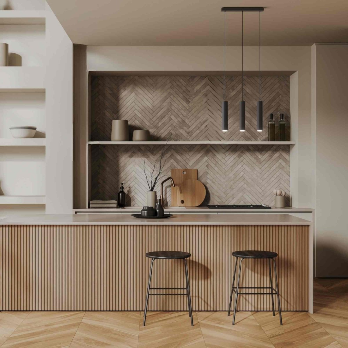 Lámpara colgante triple minimalista "Bila 3" - GU10 - Barcelona Led-Decoración