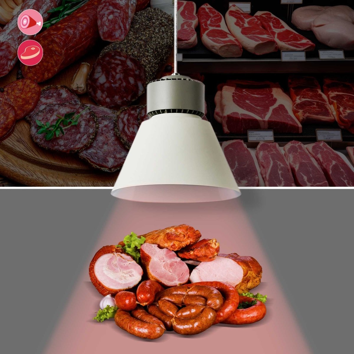 Campana LED 36W especial para carnicerías - Driver KeGu - Barcelona Led-