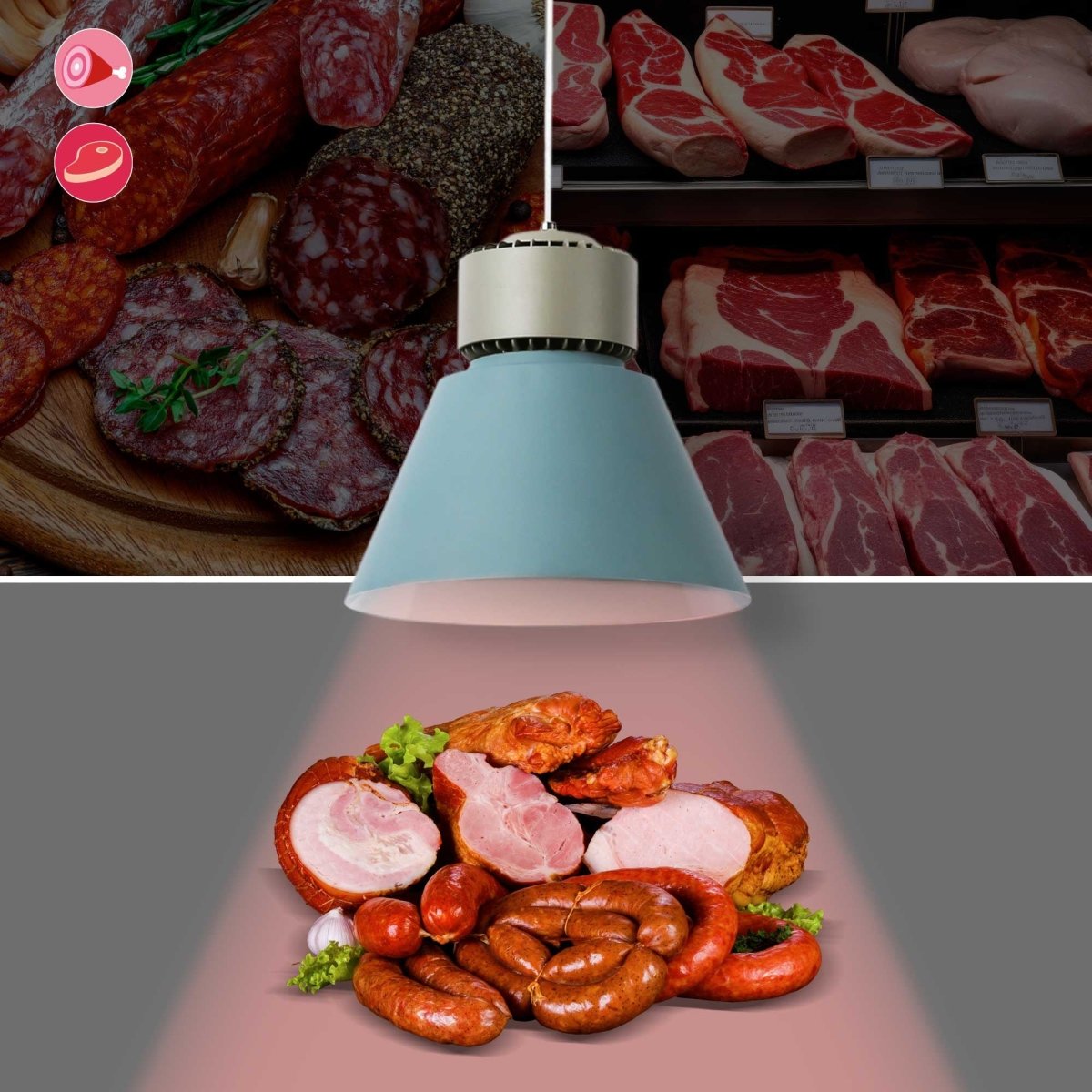 Campana LED 36W especial para carnicerías - Driver KeGu - Barcelona Led-