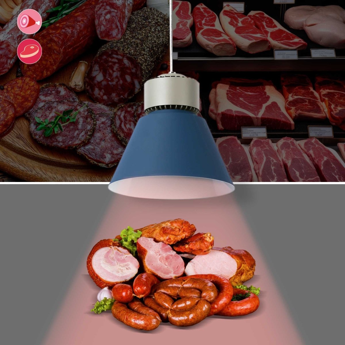 Campana LED 36W especial para carnicerías - Driver KeGu - Barcelona Led-
