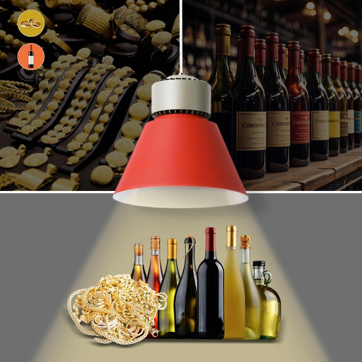 Campana LED 36W especial para oro y vino - Driver KeGu - Barcelona Led-