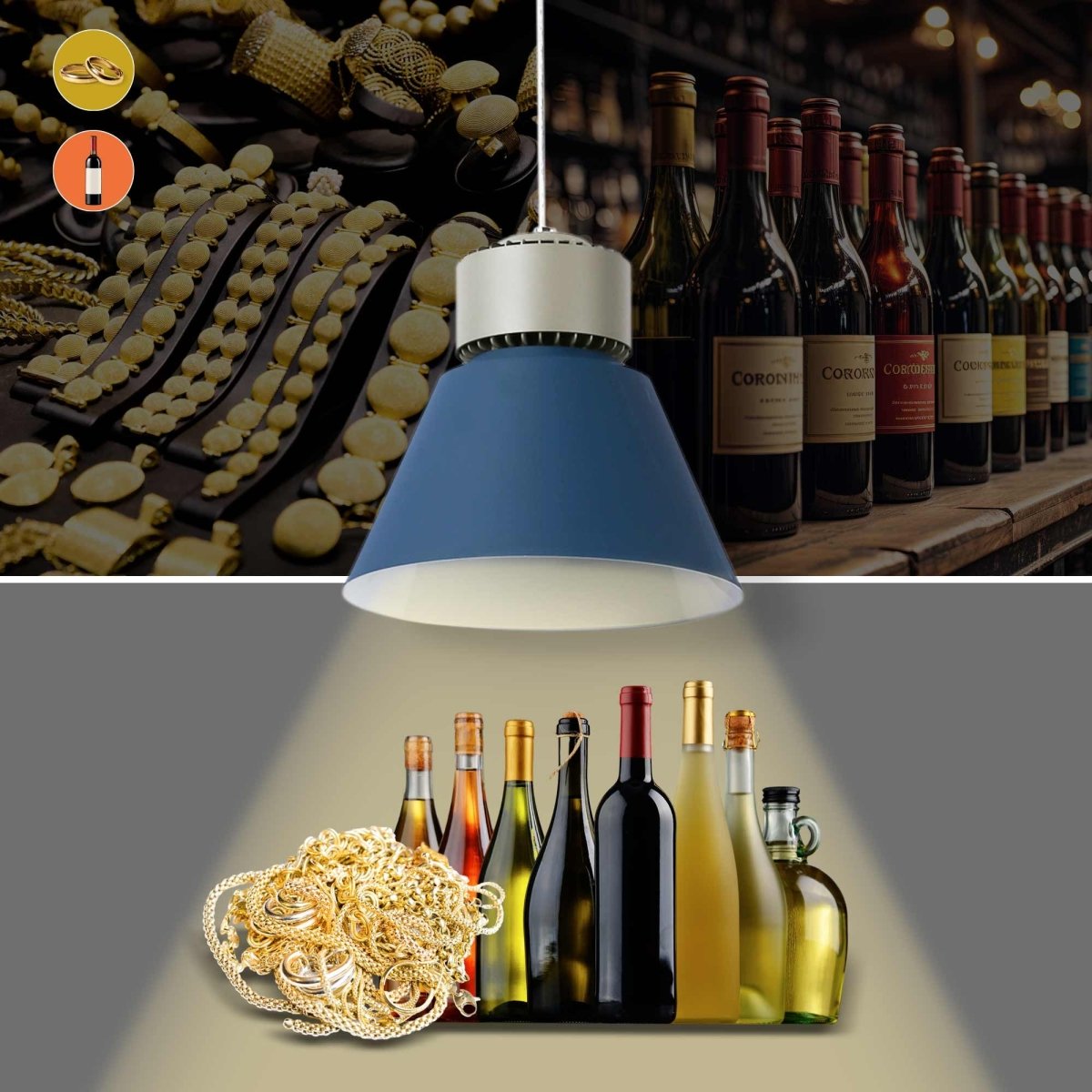 Campana LED 36W especial para oro y vino - Driver KeGu - Barcelona Led-
