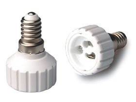 Adaptador conversor de rosca E14 a GU10