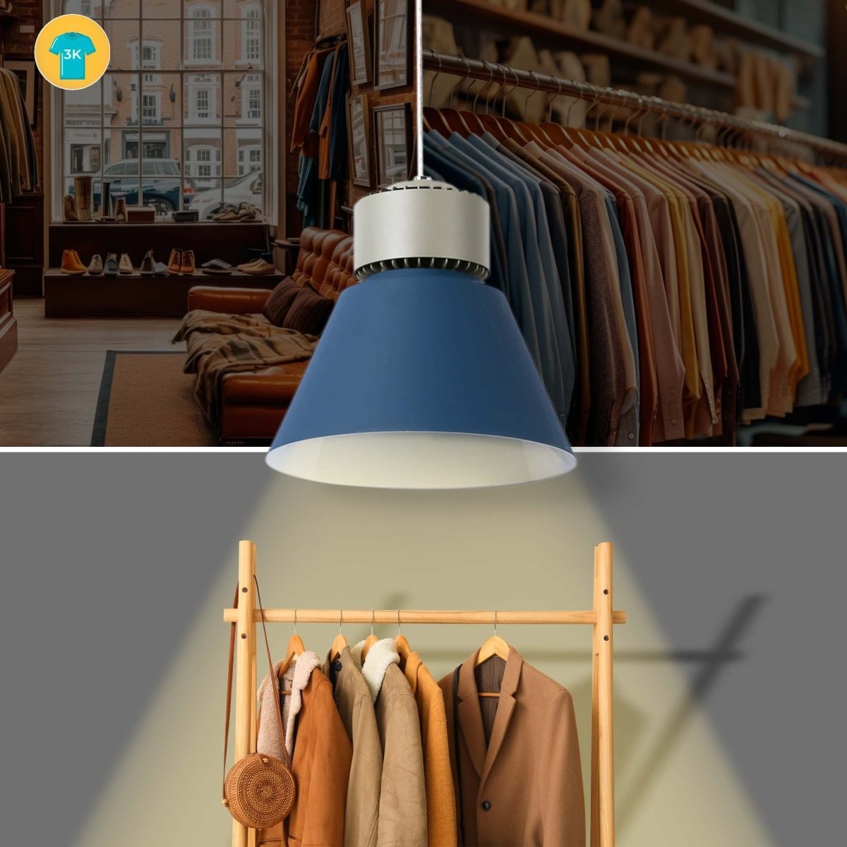 Campana LED 36W especial para moda y retail - CRI90 - 3000K - Driver KeGu - Barcelona Led-