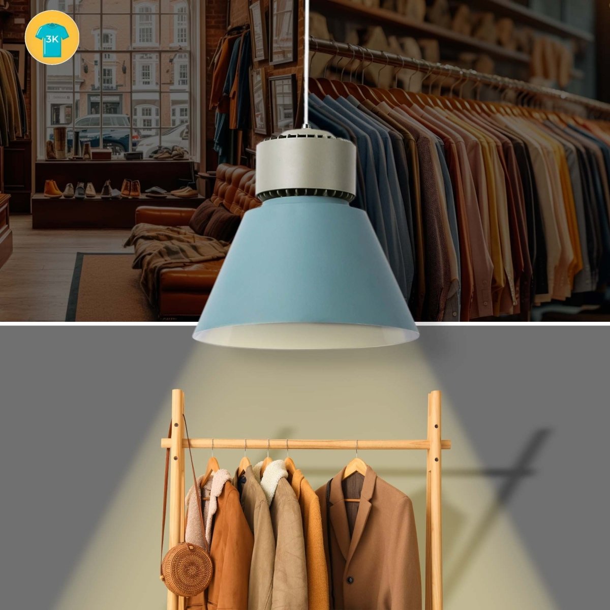 Campana LED 36W especial para moda y retail - CRI90 - 3000K - Driver KeGu - Barcelona Led-