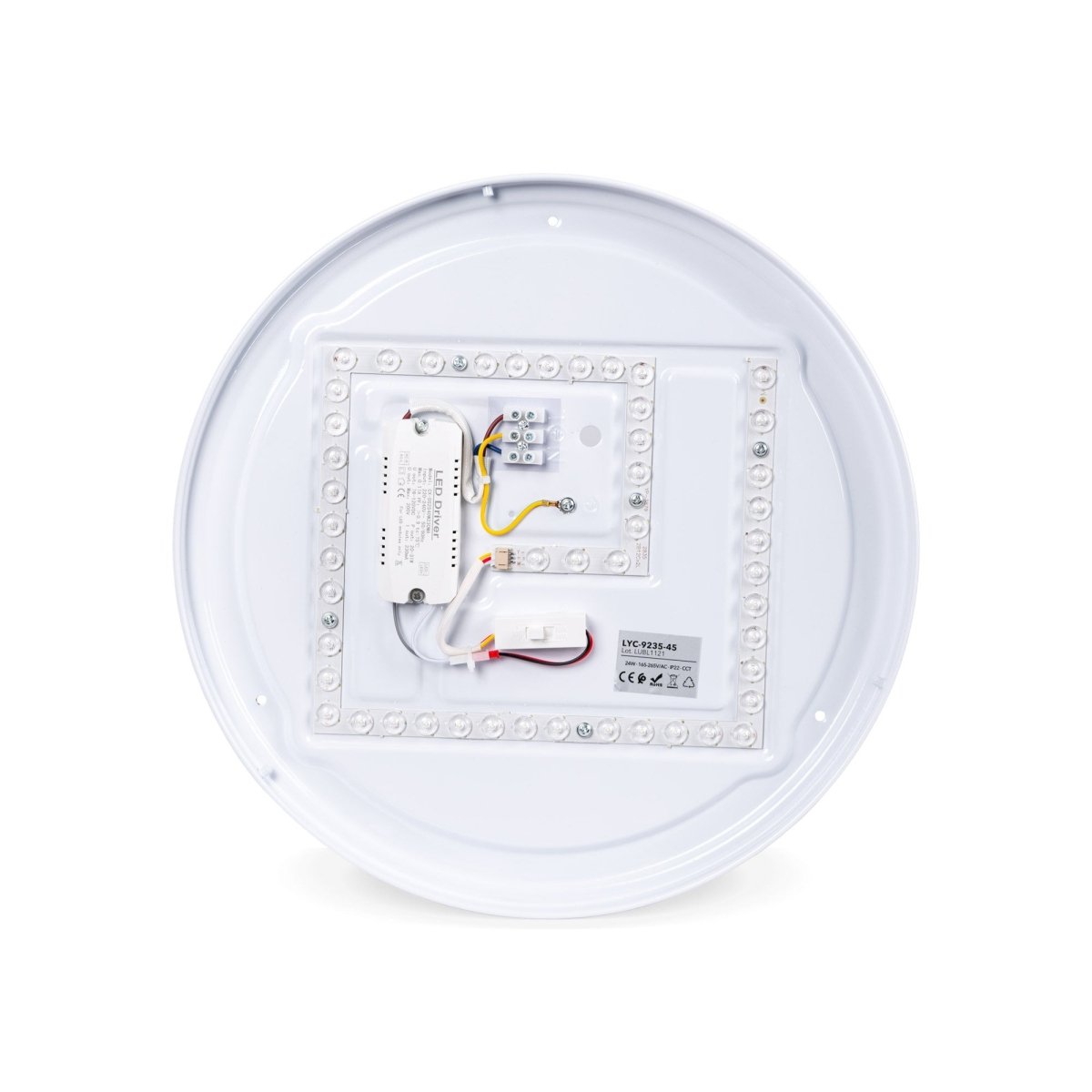Lámpara de techo LED tipo plafón CCT 24W - Efecto madera - Ø45cm - Barcelona Led-