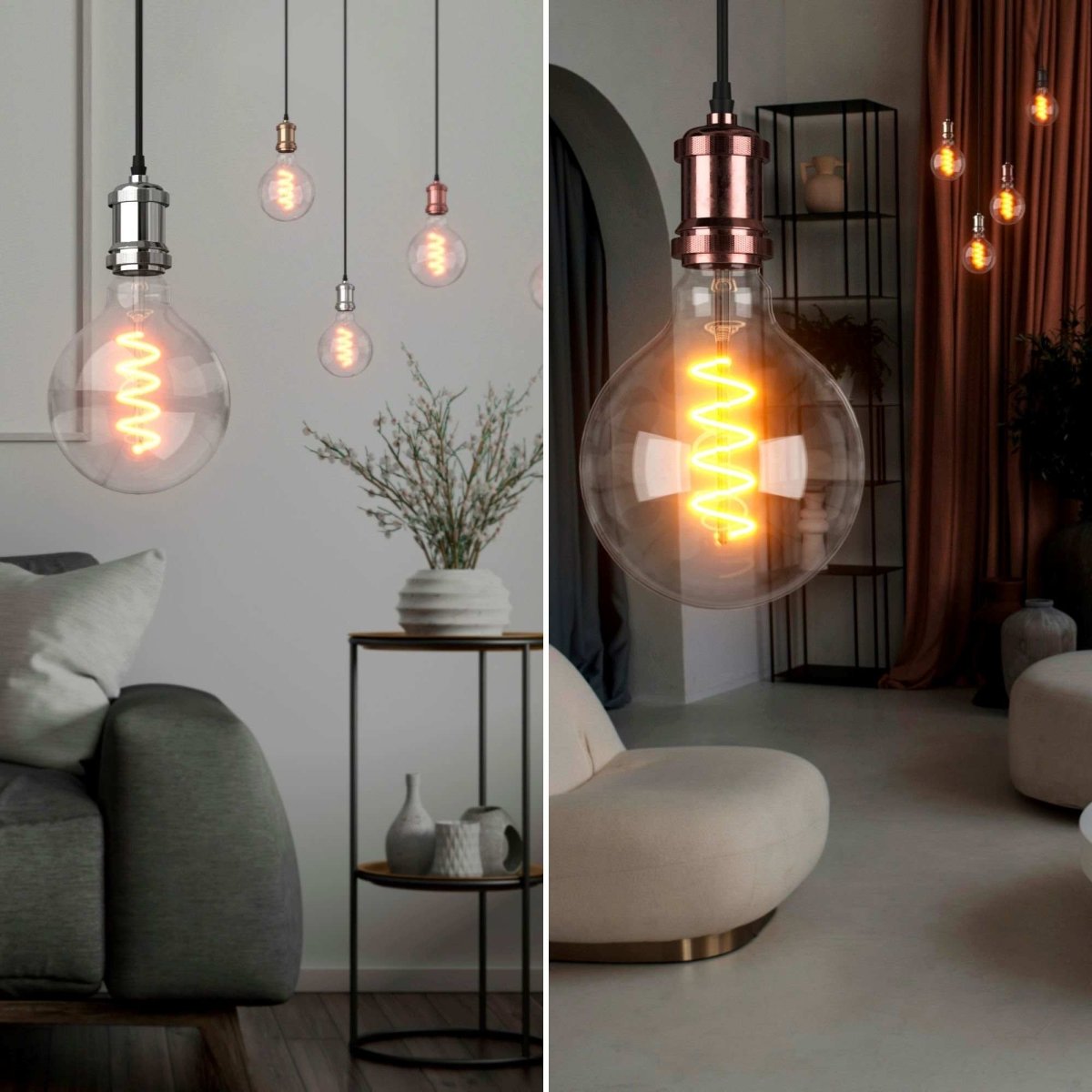 Lámpara colgante Retro/Vintage - E27 - 4 colores - Barcelona Led-Decoración
