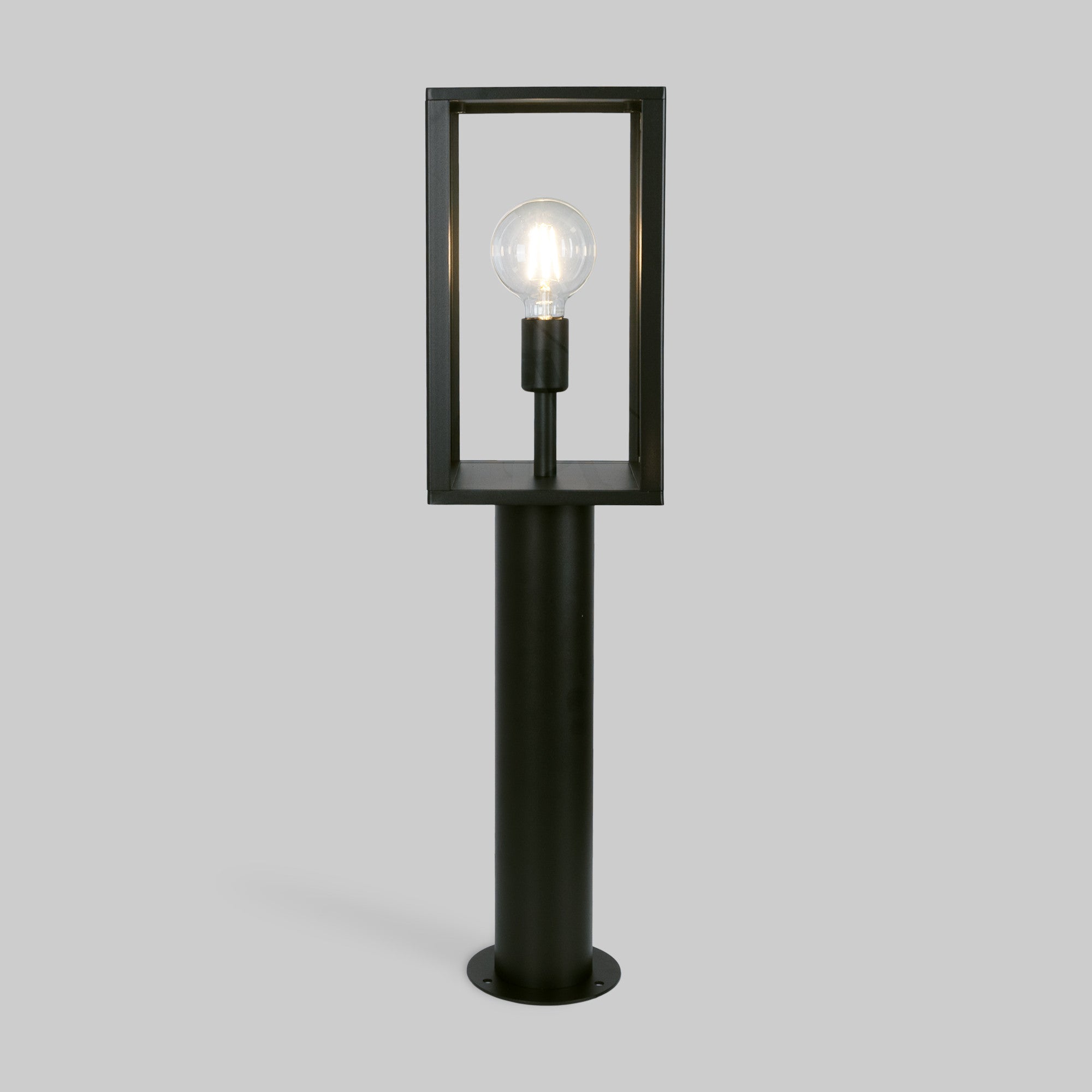 Farola de jardín tipo bolardo "Glass House" - 80cm - E27 (3)