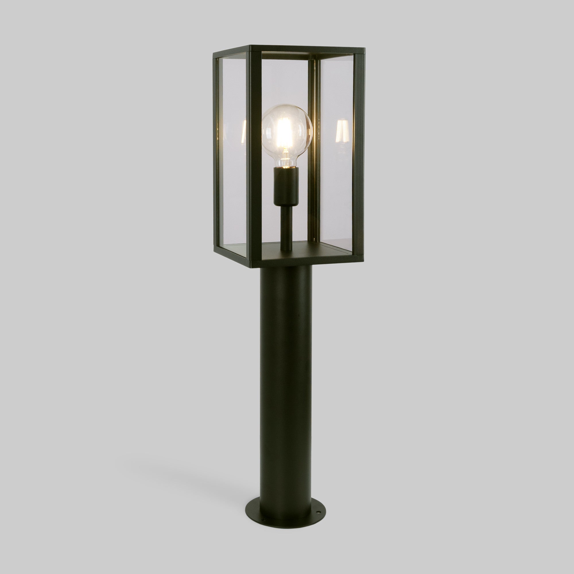 Farola de jardín tipo bolardo "Glass House" - 80cm - E27 (5)