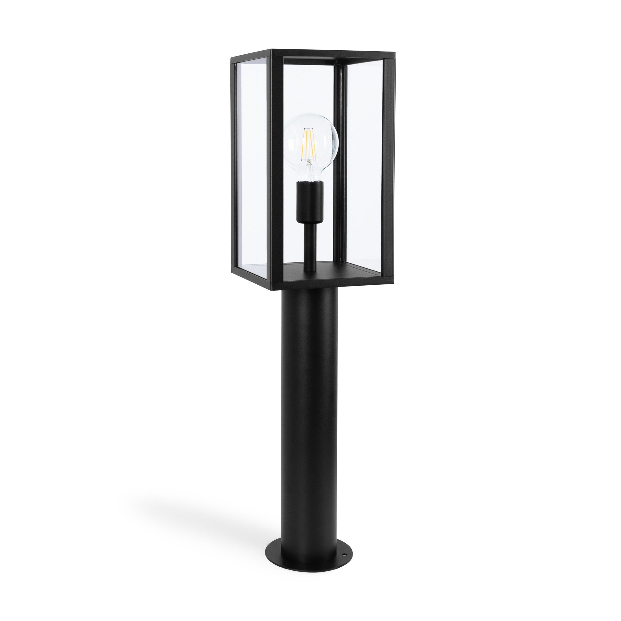 Farola de jardín tipo bolardo "Glass House" - 80cm - E27 (6)