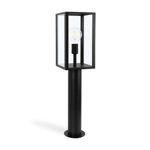 Farola de jardín tipo bolardo "Glass House" - 80cm - E27 (6)