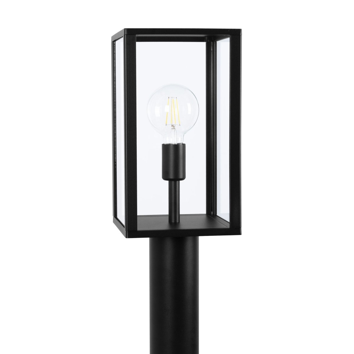 Farola de jardín tipo bolardo "Glass House" - 80cm - E27 - Barcelona Led-