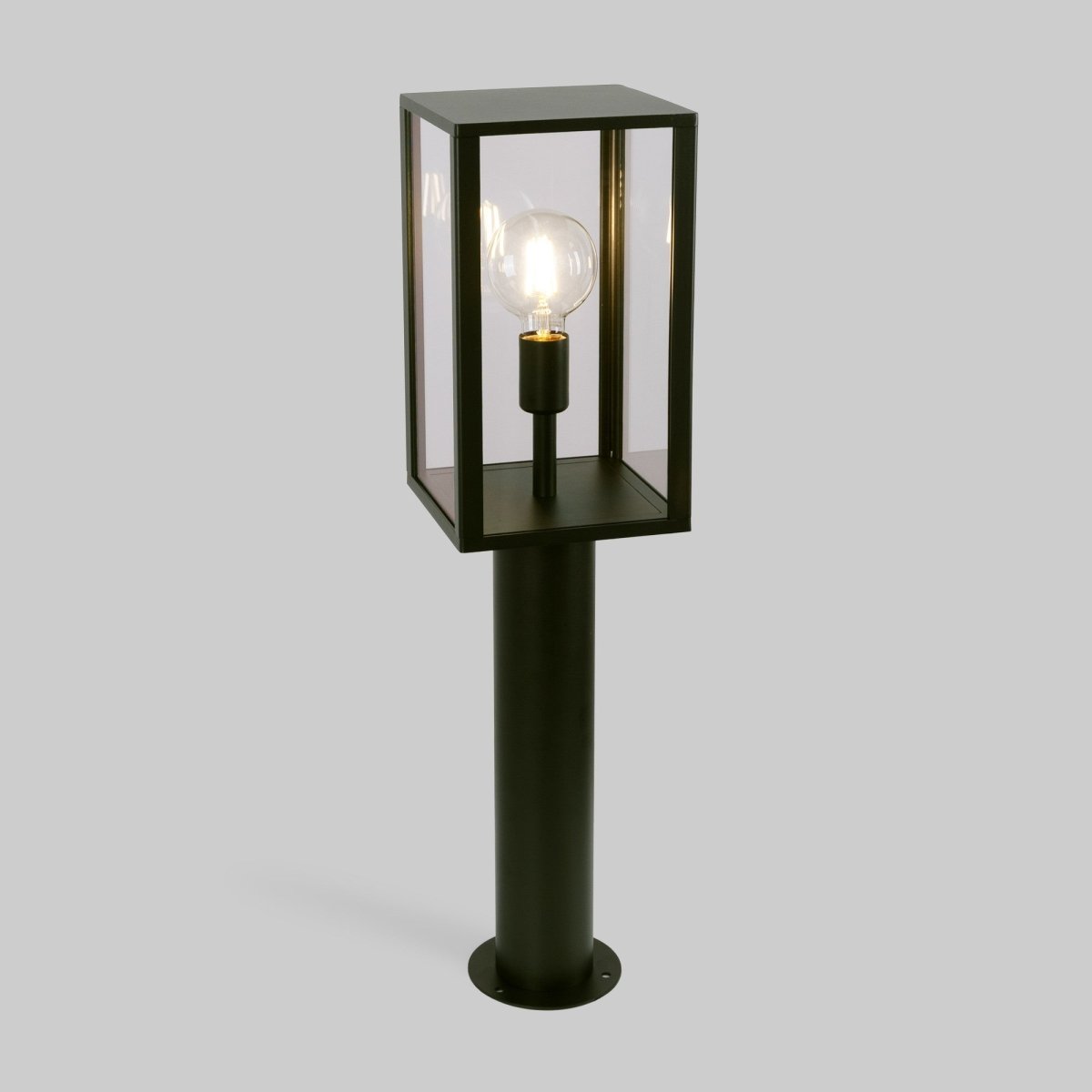 Farola de jardín tipo bolardo "Glass House" - 80cm - E27 - Barcelona Led-