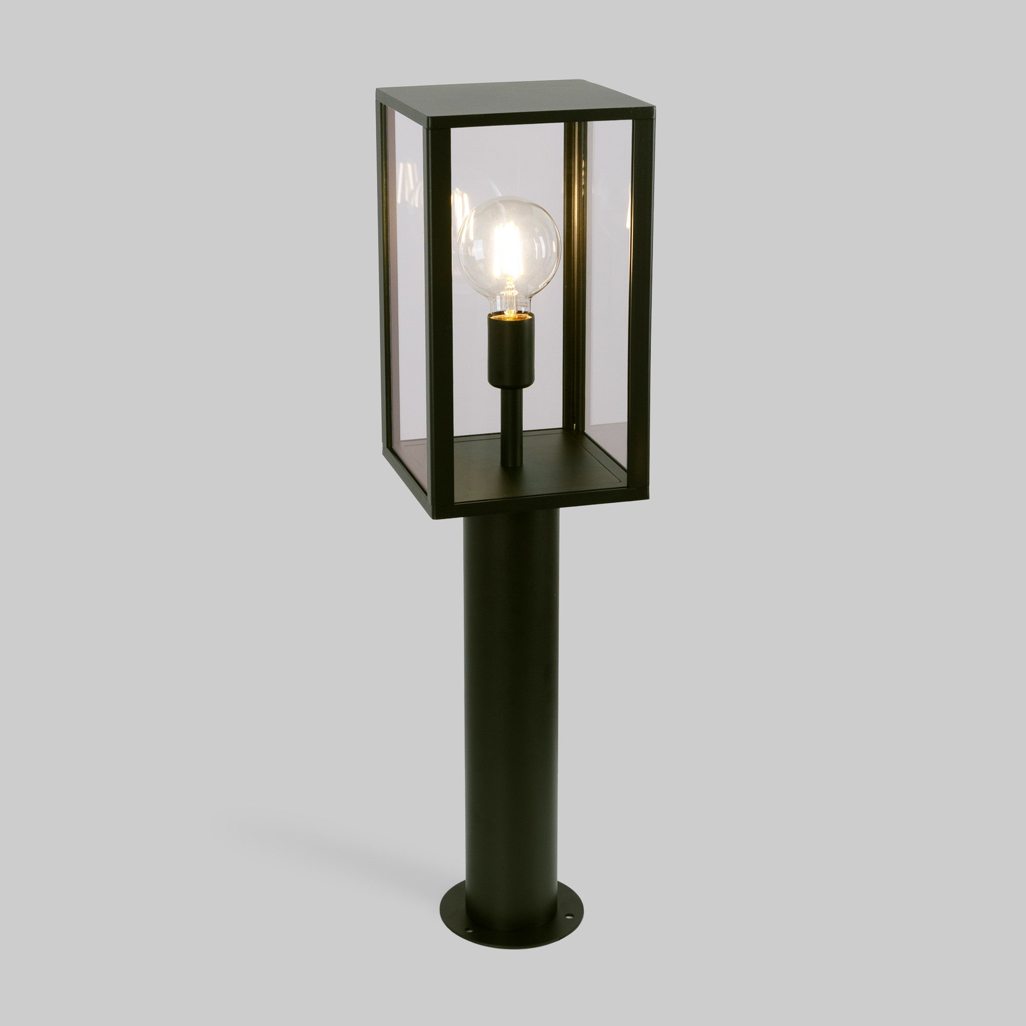 Farola de jardín tipo bolardo "Glass House" - 80cm - E27 (8)