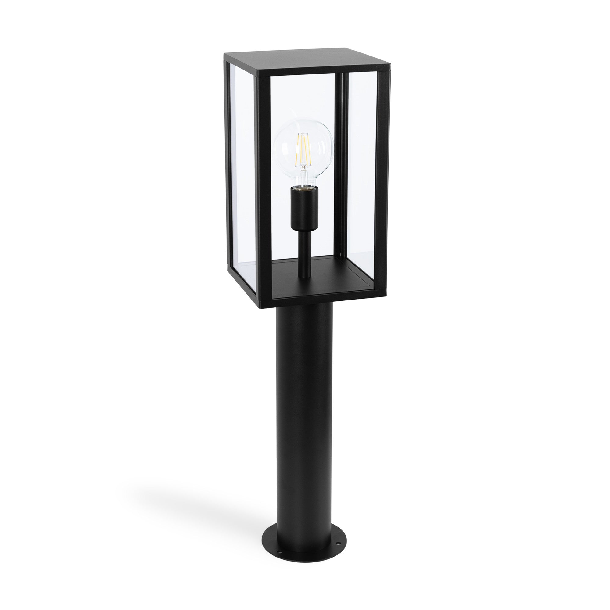 Farola de jardín tipo bolardo "Glass House" - 80cm - E27 (9)