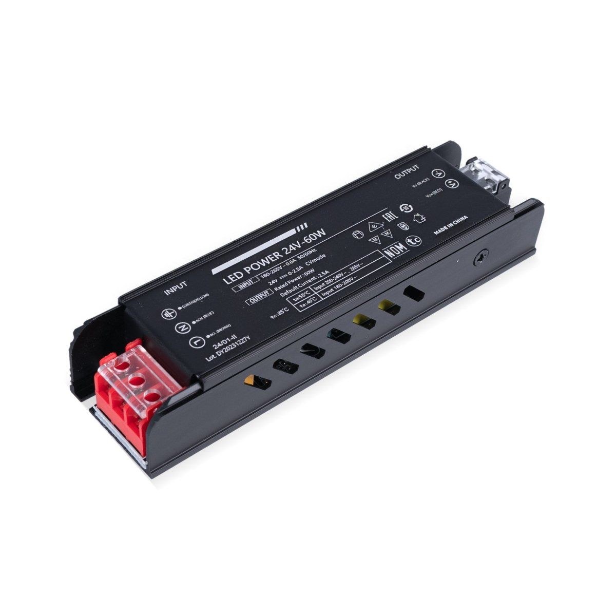 Fuente de alimentación Slim 60W 24V - 2.5A - Alta eficiencia - IP20 - Barcelona Led-Material eléctrico