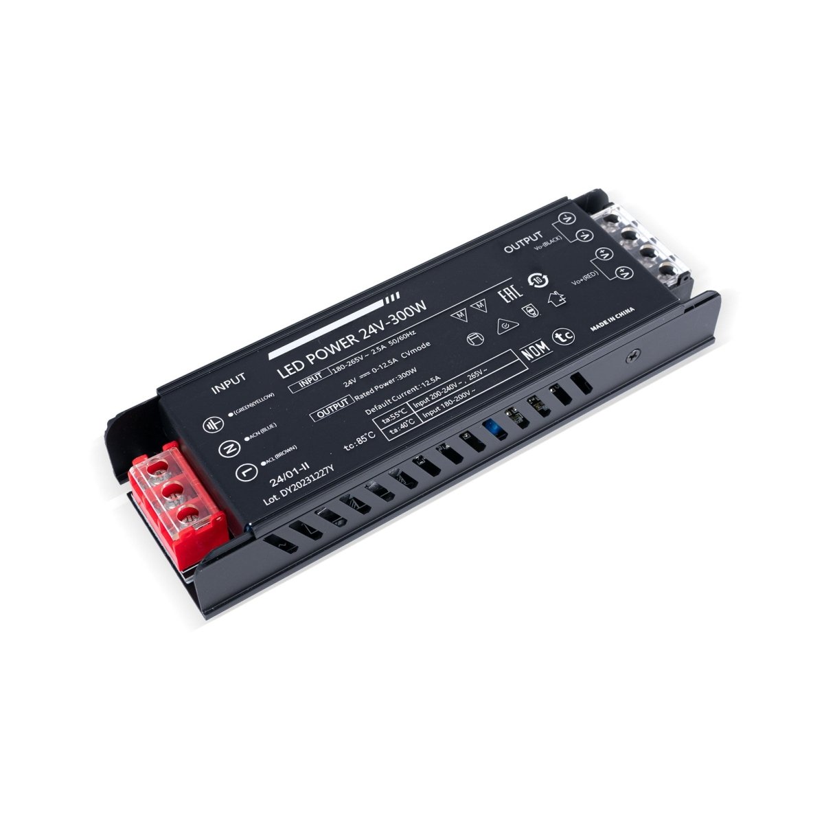 Fuente de alimentación Slim 300W 24V - 12.5A - Alta eficiencia - IP20 - Barcelona Led-Material eléctrico