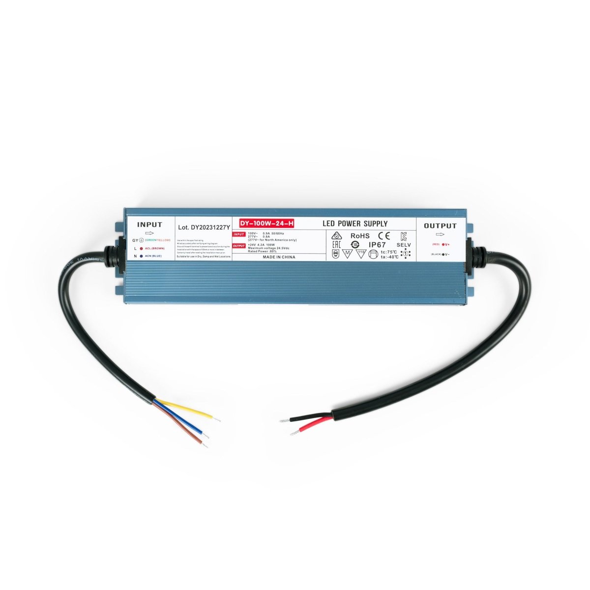 Fuente de alimentación estanca slim 100W 24V - 4.2A - IP67 - Barcelona Led-Material eléctrico