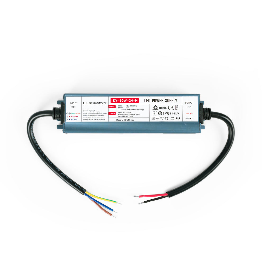 Waterdichte slanke voeding 60W 24V - 2.5A - IP67 – Barcelona Led