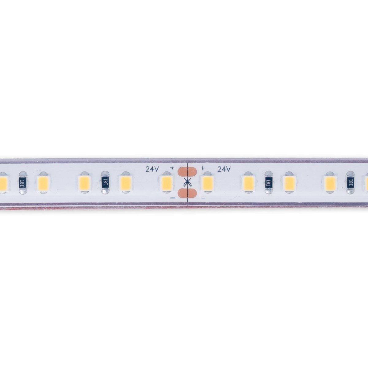 Tira LED 24V DC sumergible - Monocolor - 9.6W/m - 10mm - IP68 - 5 metros - 120ch/m - Barcelona Led-