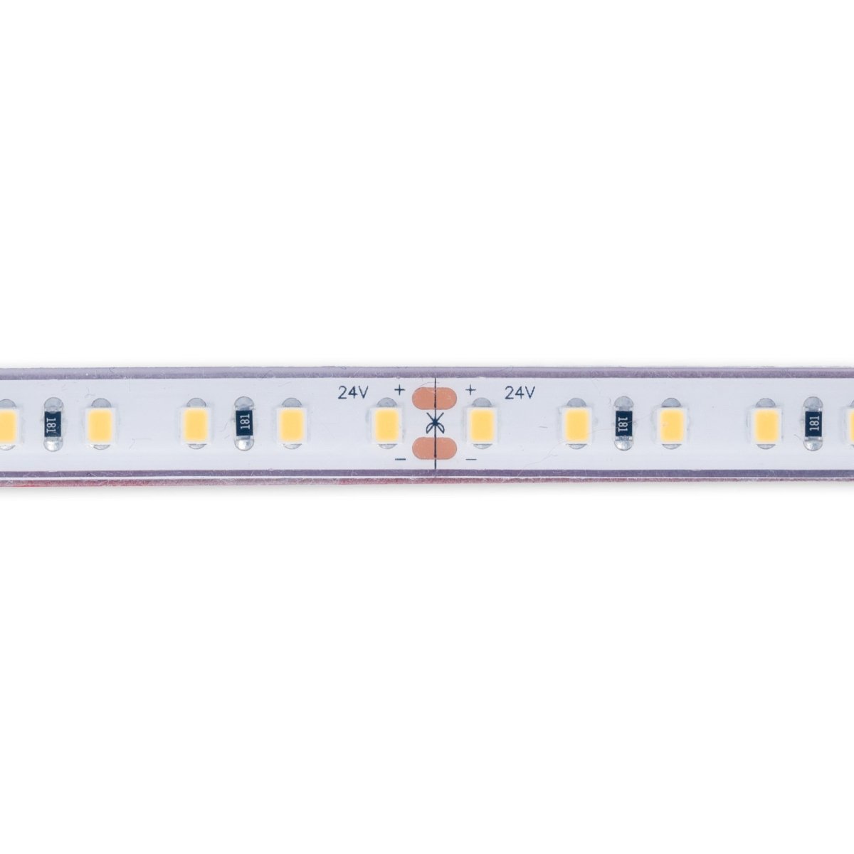Tira LED 24V DC sumergible - Monocolor - 9.6W/m - 10mm - IP68 - 5 metros - 120ch/m - Barcelona Led-