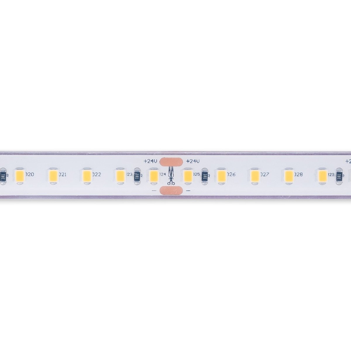 Tira LED 24V DC sumergible - Monocolor - 9.6W/m - 12mm - IP68 - 10 metros - 120ch/m - Barcelona Led-
