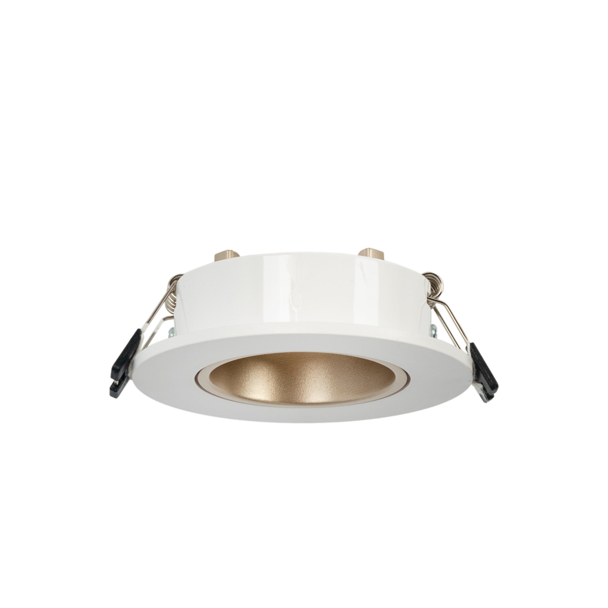 KIT Aro empotrable Ø90mm (blanco/gris) + Bombilla GU10 6W + Portalámparas (58)