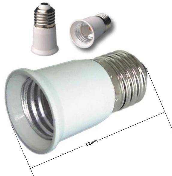 Adaptador extensor de rosca E27 a rosca E27 (2)