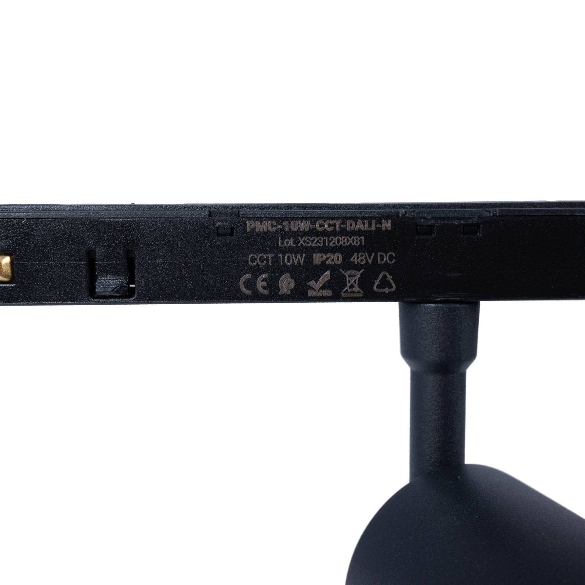 Foco LED para carril magnético 48V - 10W - DALI-2 regulable - Negro - Barcelona Led-
