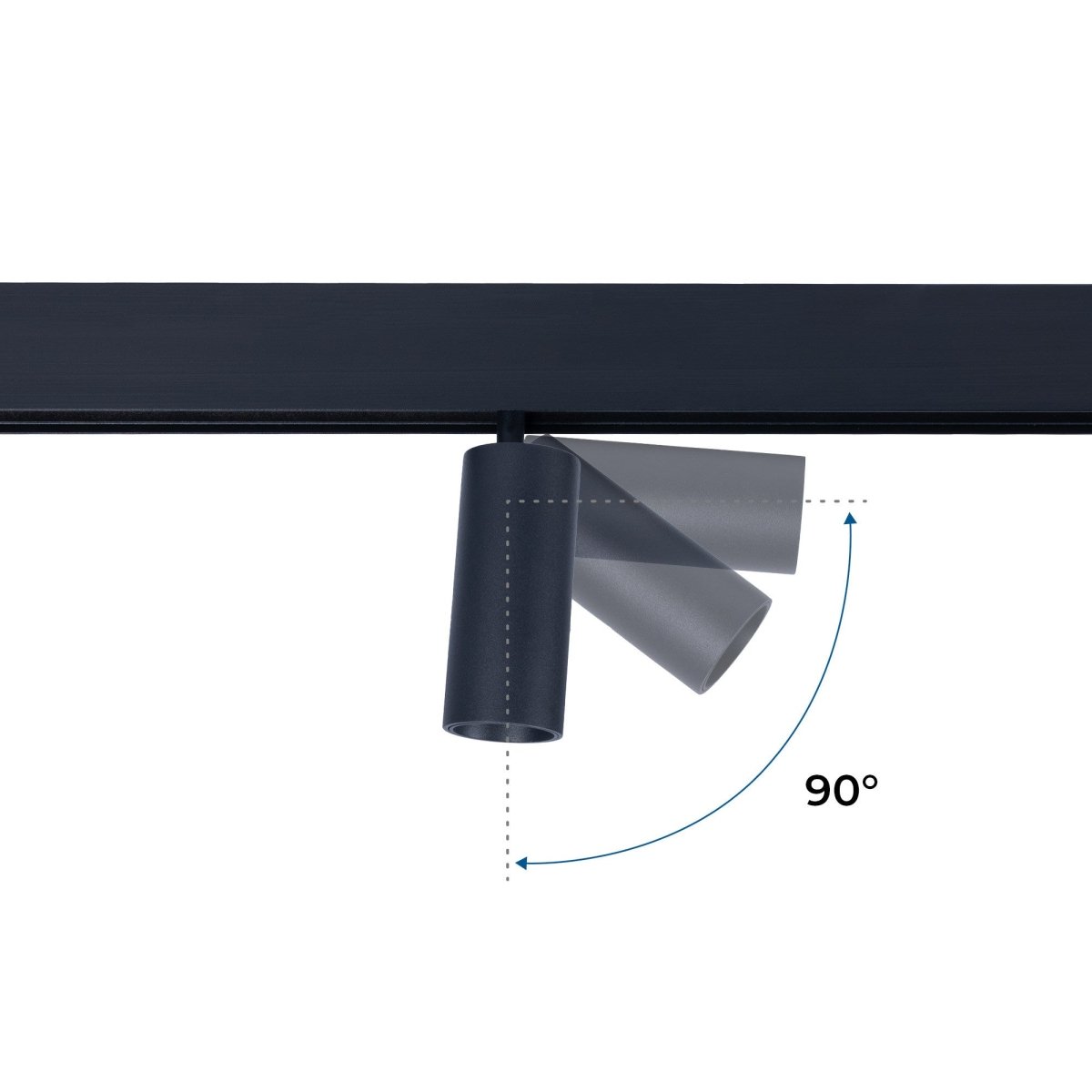 Foco LED para carril magnético 48V - 10W - DALI-2 regulable - Negro - Barcelona Led-