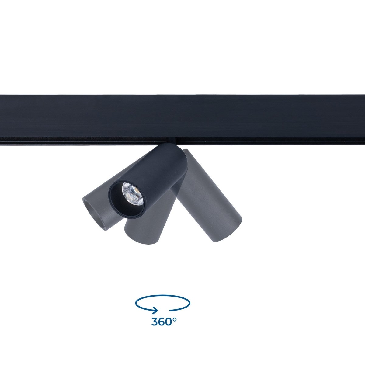 Foco LED para carril magnético 48V - 10W - DALI-2 regulable - Negro - Barcelona Led-