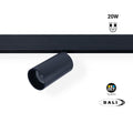 Foco LED para carril magnético 48V - 20W - DALI-2 regulable 2