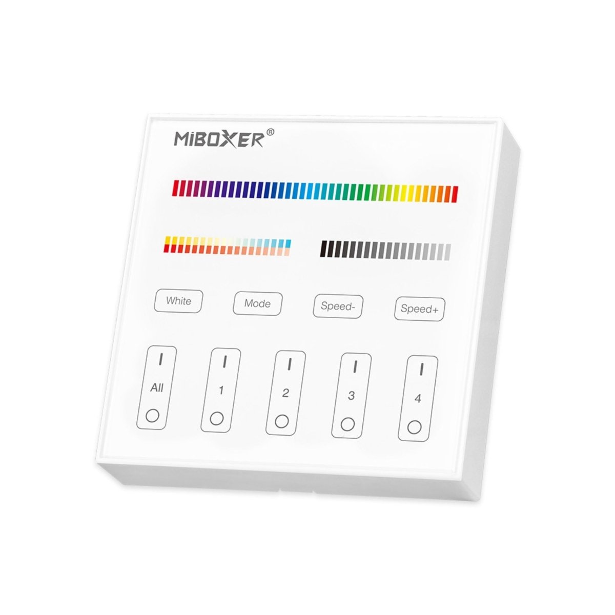 Panel de control táctil RGB + CCT - 4 zonas - Milight - Barcelona Led-Control y regulación
