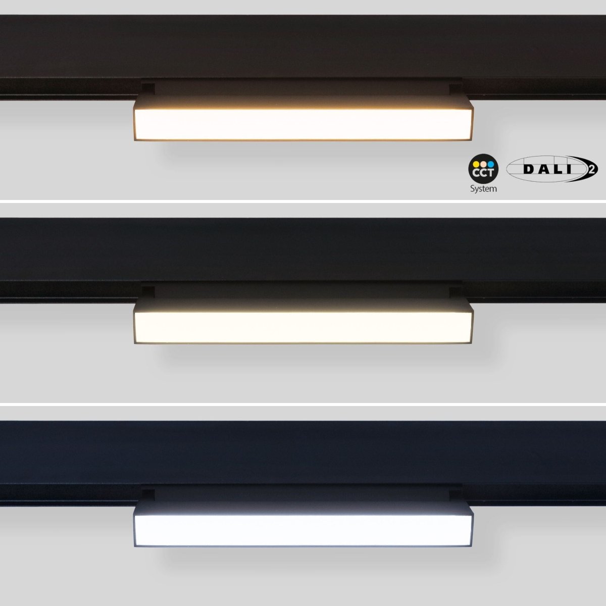 Foco lineal opal orientable carril magnético 48V CCT - 12W - Regulación DALI-2 - Barcelona Led-