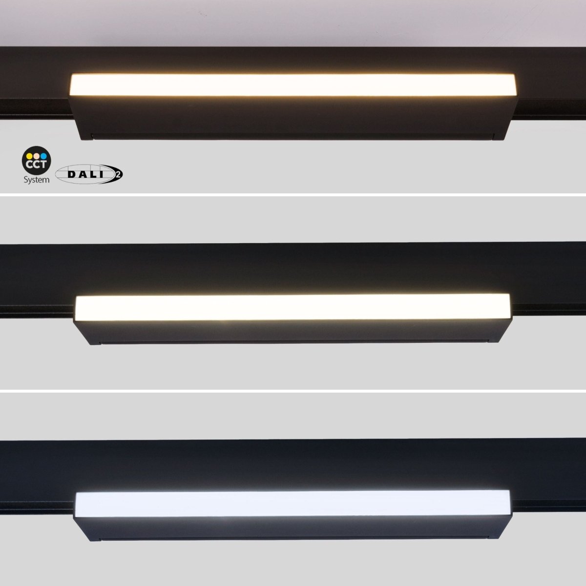 Foco lineal opal orientable carril magnético 48V CCT - 18W - DALI-2 regulable - Barcelona Led-