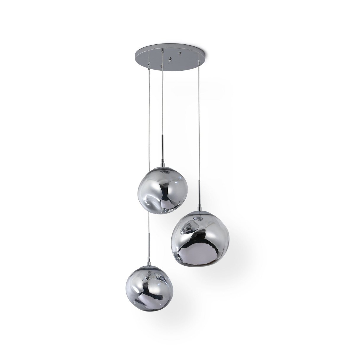 Lámpara colgante cristal triple "KADNIS" - 3 x E27 - Barcelona Led-Decoración