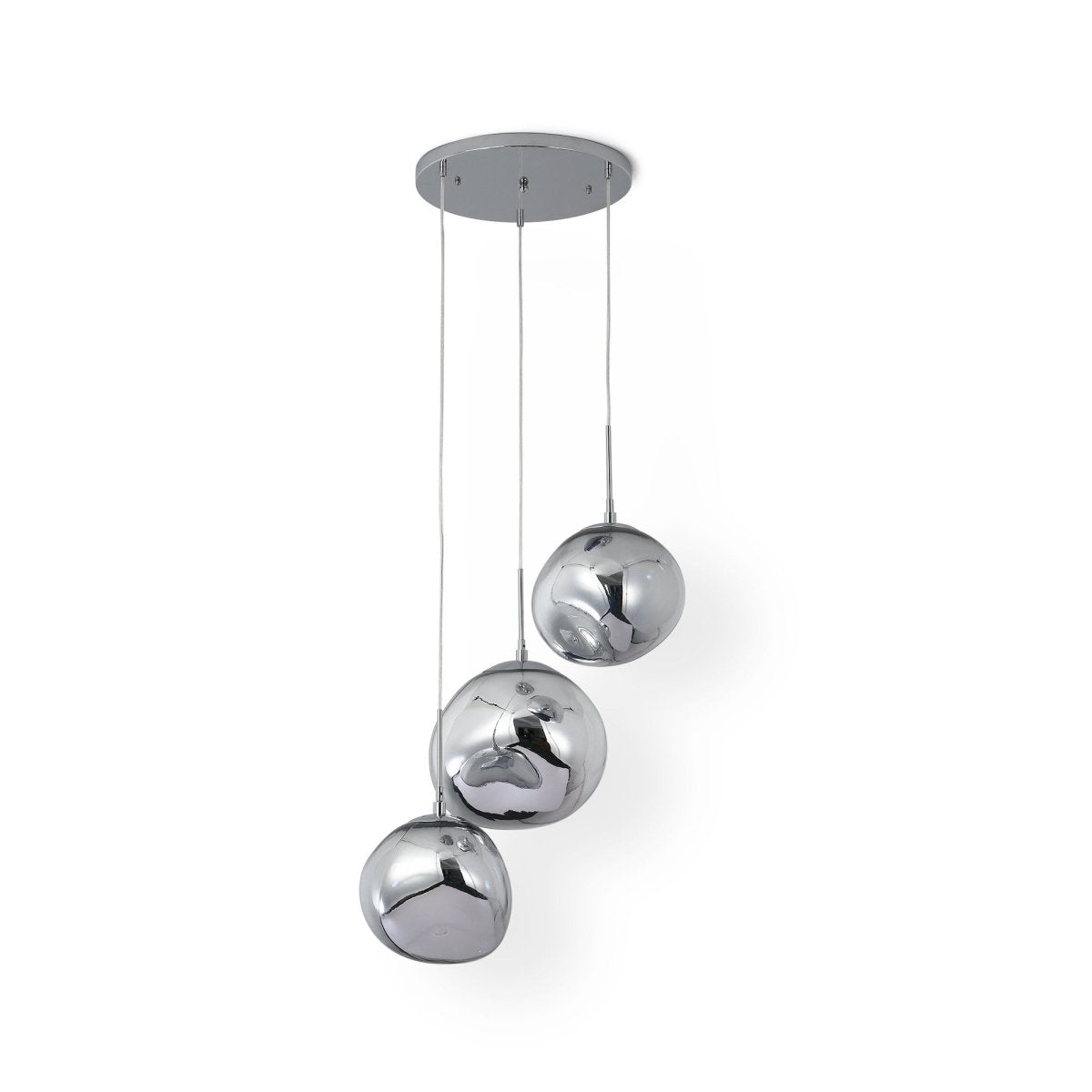 Lámpara colgante cristal triple "KADNIS" - 3 x E27 - Barcelona Led-Decoración