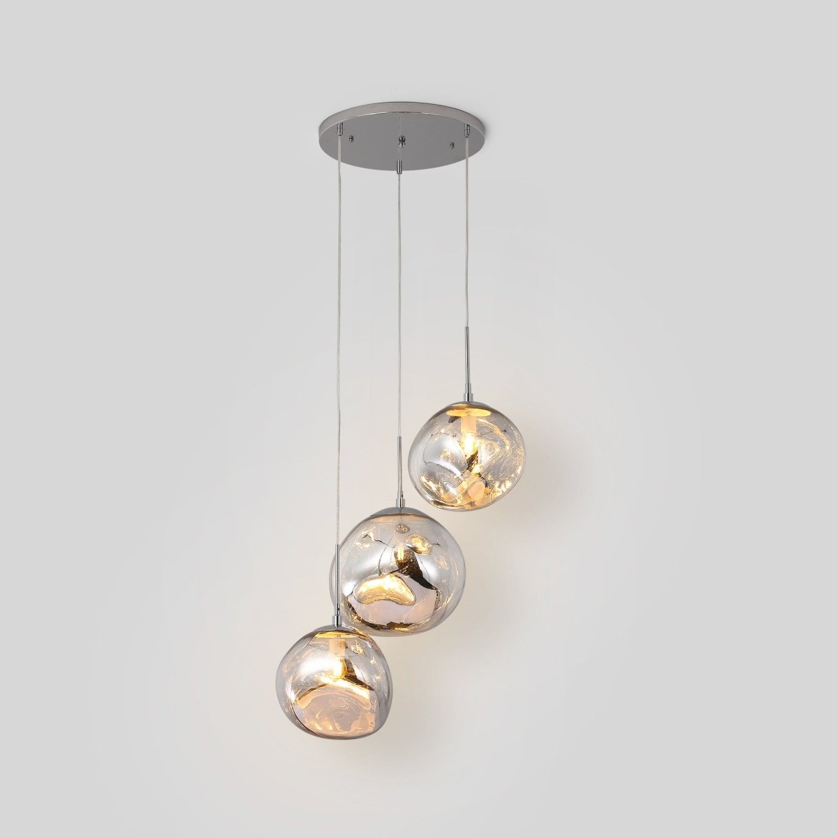 Lámpara colgante cristal triple "KADNIS" - 3 x E27 - Barcelona Led-Decoración