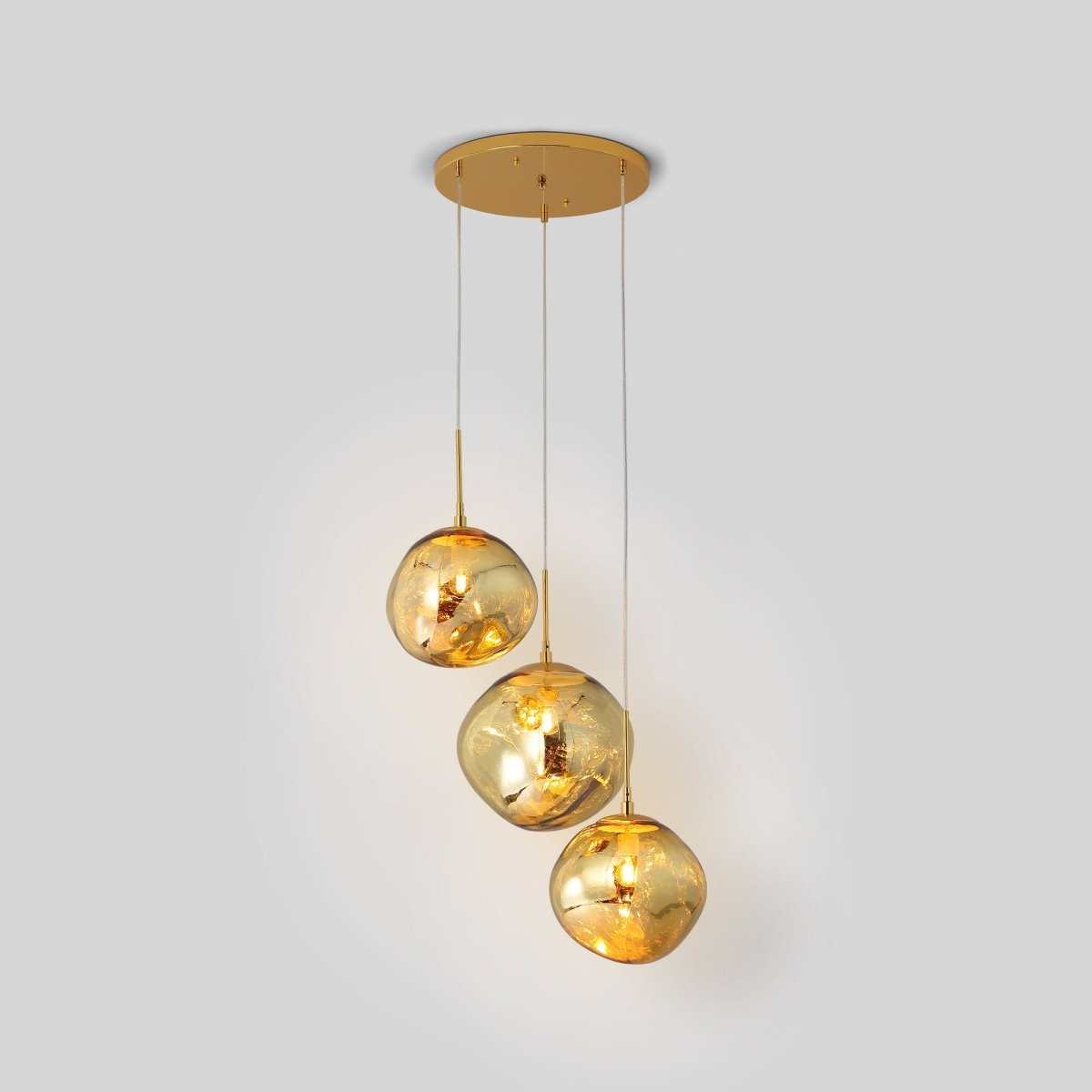 Lámpara colgante cristal triple "KADNIS" - 3 x E27 - Barcelona Led-Decoración