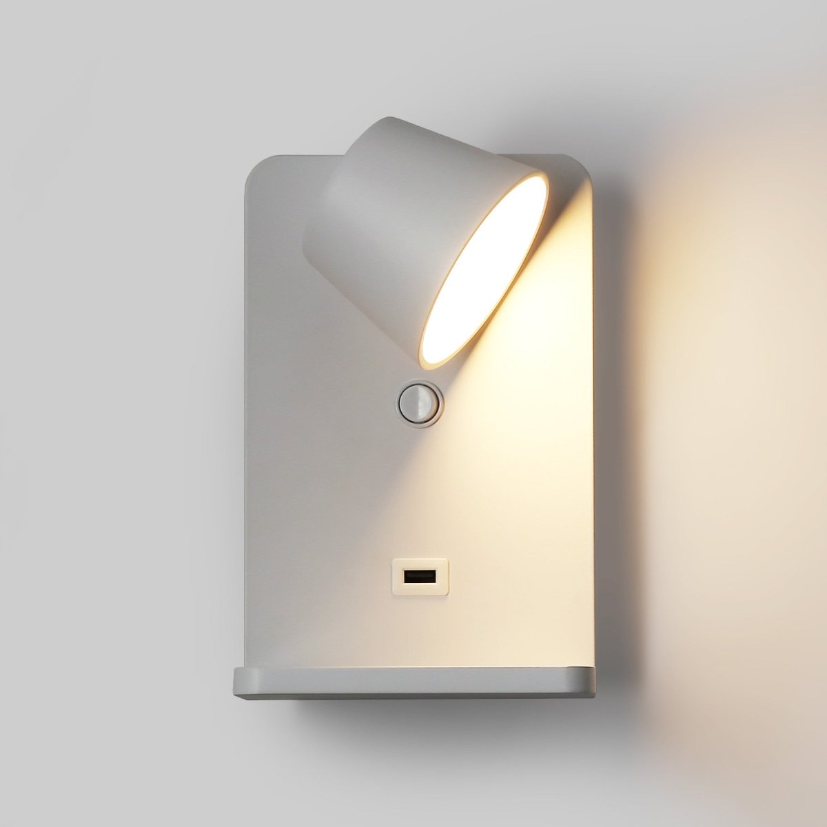 Aplique de pared para lectura con puerto USB "BASKOP W" - 6W - Base carga inalámbrica - Barcelona Led-Decoración