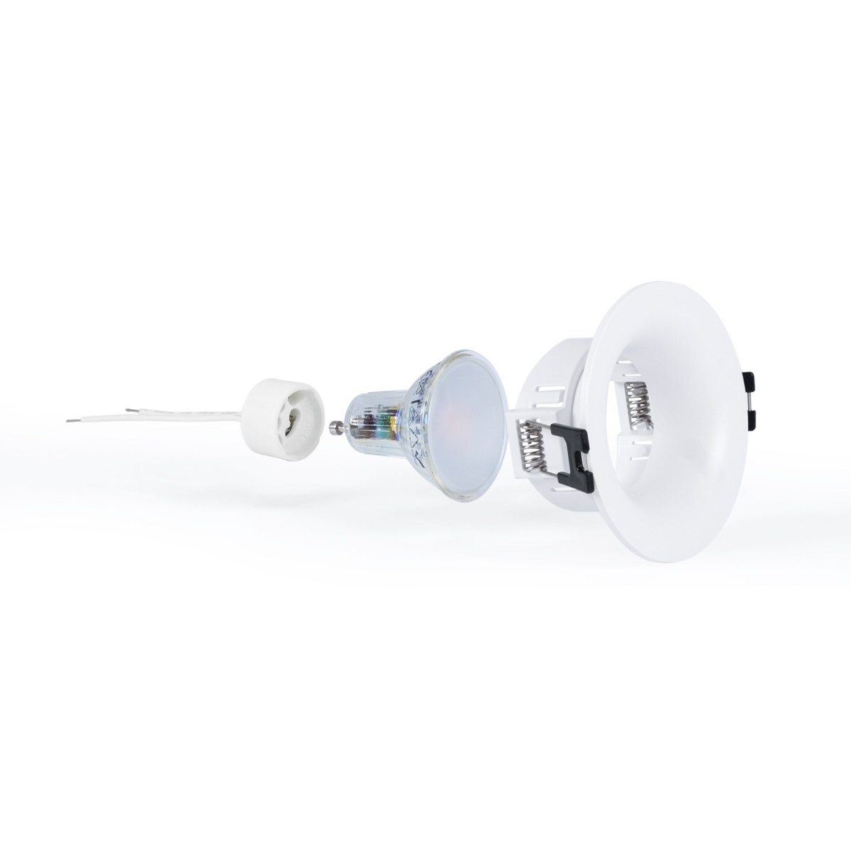 KIT Aro empotrable Ø86mm + Bombilla GU10 6W + Portalámparas - Barcelona Led-