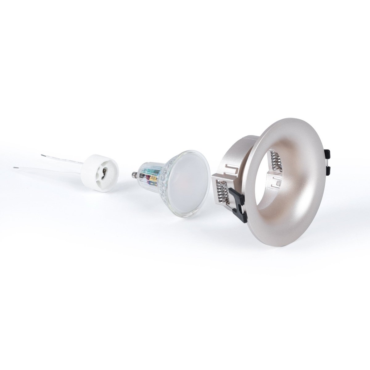 KIT Aro empotrable Ø86mm + Bombilla GU10 6W + Portalámparas - Barcelona Led-