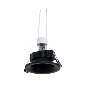KIT Aro empotrable Ø86mm + Bombilla GU10 6W + Portalámparas (70)